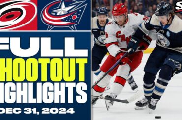 Carolina Hurricanes at Columbus Blue Jackets | FULL Shootout Highlights - December 31, 2024