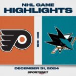 NHL Highlights | Flyers vs. Sharks - December 31, 2024