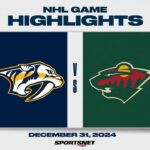 NHL Highlights | Predators vs. Wild - December 31, 2024