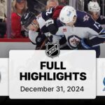NHL Highlights | Jets vs. Avalanche | December 31, 2025