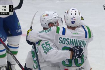 Сошников в касание отправляет шайбу в ворота