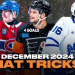 Every NHL HAT TRICK from December 2024 | 2024-25 NHL Highlights