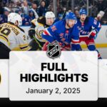 NHL Highlights | Bruins vs. Rangers | January 02, 2025