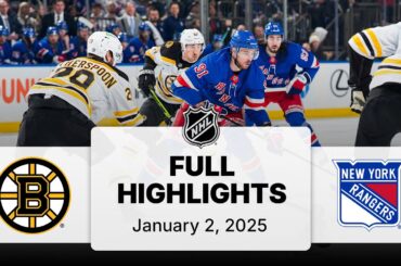 NHL Highlights | Bruins vs. Rangers | January 02, 2025