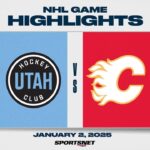 NHL Highlights | Utah HC vs. Flames - January 2, 2025