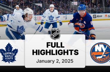 NHL Highlights | Maple Leafs vs. Islanders | January 02, 2025