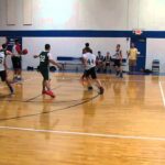 Caleb Jones Hits a 3-Pointer from the Wing