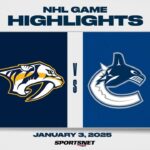 NHL Highlights | Predators vs. Canucks - January 3, 2025
