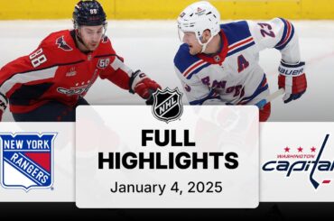 NHL Highlights | Rangers vs. Capitals | January 04, 2025