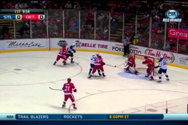 Hockey IQ - Darren Helm's quick play to shut down the scoring chance vs St Louis