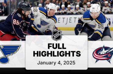 NHL Highlights | Blues vs. Blue Jackets - January 4, 2025