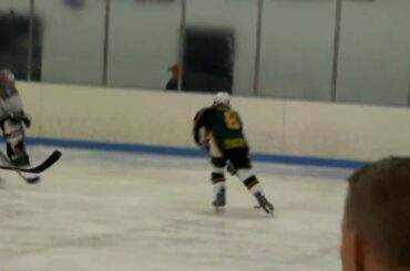 Hamden Girls Hockey players Rachel Koczak on the break away
