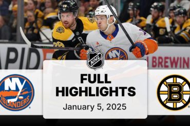 NHL Highlights | Islanders vs. Bruins | January 05, 2025