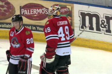 Gaudreau Beats Leighton Glove Side