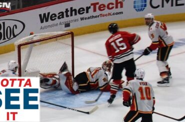 GOTTA SEE IT: Mike Smith Makes Save Of The Year With Skate Blade On Artem Anisimov