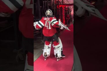 NJ Devils Carolina Hurricanes Game 3 BEHIND THE SCENES Vitek Gets The Start #njdevils #shorts #short