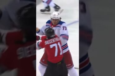 Matt Rempe Match Penalty against Nathan Bastian | New York rangers highlights #shorts