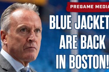 Head Coach Dean Evason and Kent Johnson Preview Tonight's Matchup with the Bruins! |  Pregame Media