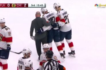 Nikita Zadorov's Huge Hit On Patric Hornqvist