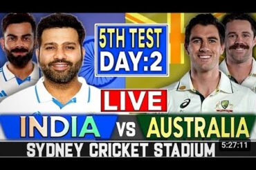 🔴Live :Australia vs India, 5th Test - Live Score & Commentary | Ind vs Aus Live | IND vs AUS