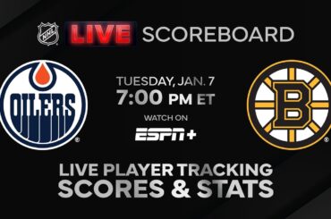 LIVE - Edmonton Oilers vs. Boston Bruins | Scoreboard + NHL EDGE Stats