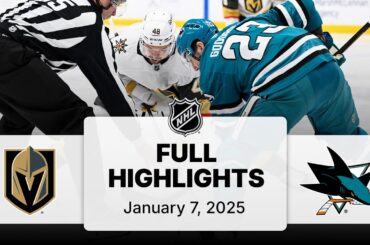 NHL Highlights | Golden Knights vs. Sharks | January 07, 2025