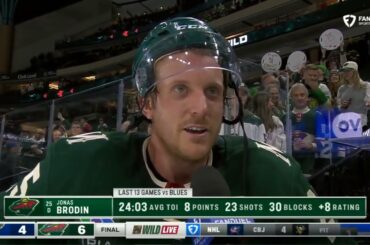 JONAS BRODIN PostGame Interview | St. Louis Blues vs Minnesota Wild