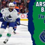 Arshdeep Bains #13 (Vancouver Canucks) first NHL goal Oct 26, 2024