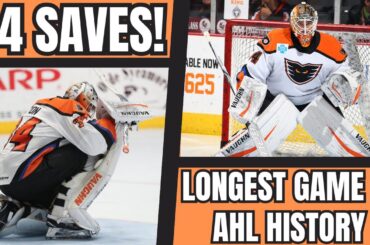 THE LONGEST GAME IN AHL HISTORY: ALEX LYON MAKES 94 SAVES IN 5OT THRILLER