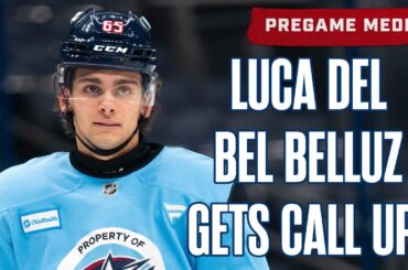 Luca Del Bel Belluz Gets Call Up From Cleveland Ahead of Matchup vs. the Kraken! | Pregame Media