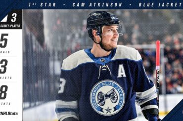 Cam Atkinson earns first star of the week
