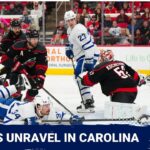 Toronto Maple Leafs unravel against Hurricanes as top line gets outplayed