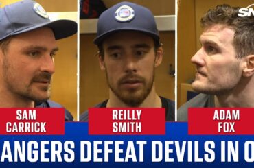 Sam Carrick, Reilly Smith & Adam Fox on Rangers getting 'huge two points' in OT win over NJ | SNY