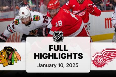 NHL Highlights | Blackhawks vs. Red Wings | January 10, 2025