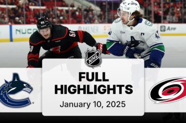 NHL Highlights | Canucks vs. Hurricanes | January 10, 2025