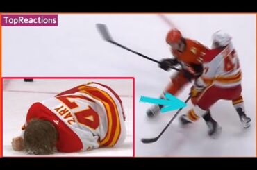 Connor Zary's injury 😱 Brutal Injury Ends Connor Zary's Career? Drew Helleson's Shocking Knee Hit 🏒