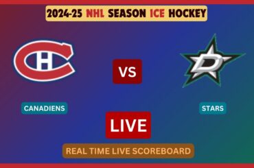 Montreal Canadiens Vs Dallas Stars LIVE Score UPDATE Today Hockey 2024-25 NHL Season Jan 11 2025