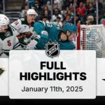 NHL Highlights | Wild vs. Sharks | January 11, 2025