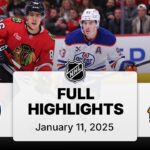 NHL Highlights | Oilers vs. Blackhawks - January 11, 2025