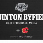 Forward Quinton Byfield | 01.11.25 LA Kings fall to the Calgary Flames