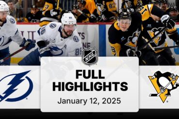 NHL Highlights | Lightning vs. Penguins - January 12, 2025