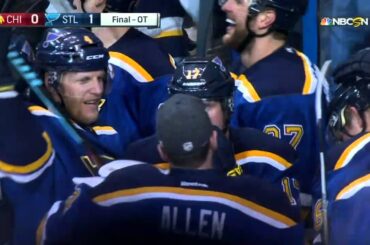 Gotta See It: Wild bounce ends Blackhawks and Blues OT deadlock