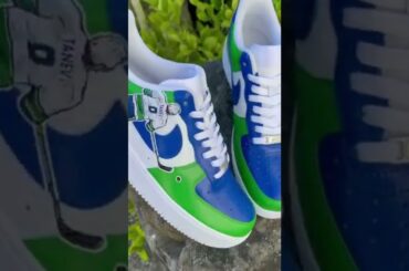 Customized Nike Air Force 1 Shoes for Chris Tanev of the Vancouver Canucks #shorts