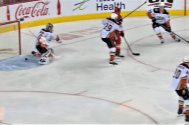Dillon Dube Opens The Scoring For Calgary At Home Against The Ducks