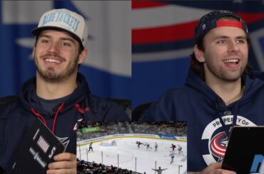 HE SHOOTS, HE SCORES! Adam Fantilli and Cole Sillinger Blind Rank November's Goals! | 1 Through 5