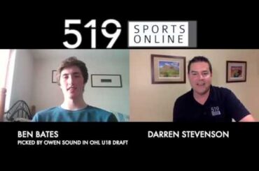 U18 OHL Draft - Local goalie Ben Bates picked by Owen Sound Attack