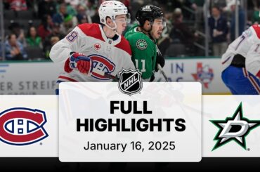 NHL Highlights | Canadiens vs. Stars | January 16, 2025