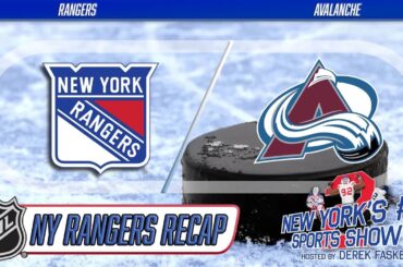 Rangers relinquish lead late in 3-2 OT loss to Avalanche