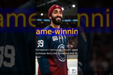 🎉 Arshdeep Bains Scores His 1st NHL Goal! 🏒 | Vancouver Canucks vs. Pittsburgh Pengu