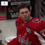 Connor McMichael and Nico Hischier are jawing at each other after going off to the sin bin